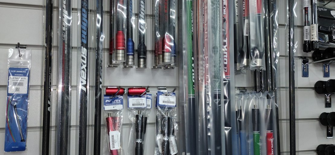 A selection of long and short rods for your bow available in our shop